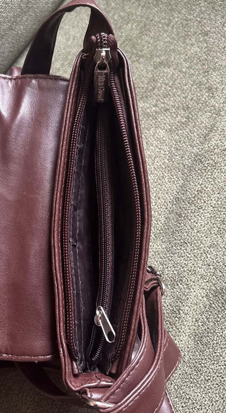 Mick-Chwood Paris Brown Leather Crossbody Flap Bag - Picture 11 of 14